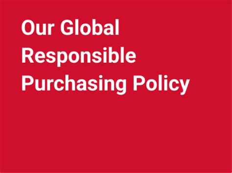 Global Responsible Purchasing Guidelines .